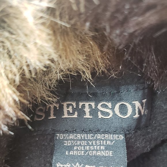 Stetson Accessories Mens Stetson Brown Faux Fur Trapper Hat Size